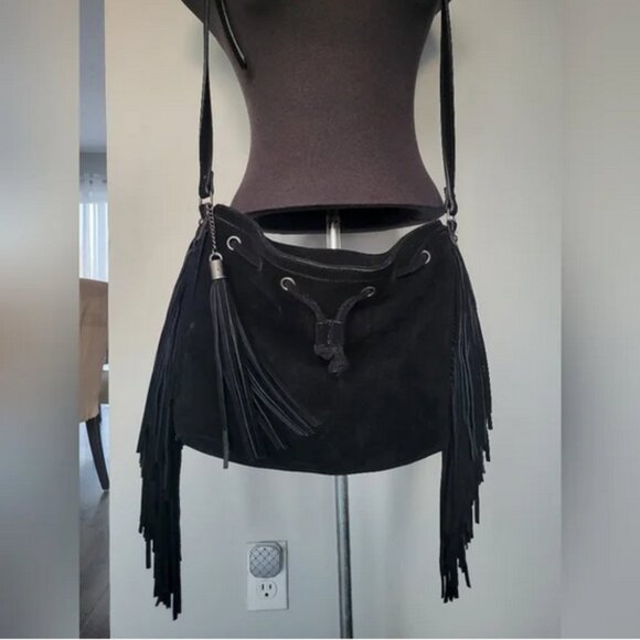 Vintage Steve Madden Suede Western Tassel Bag - Picture 4 of 6